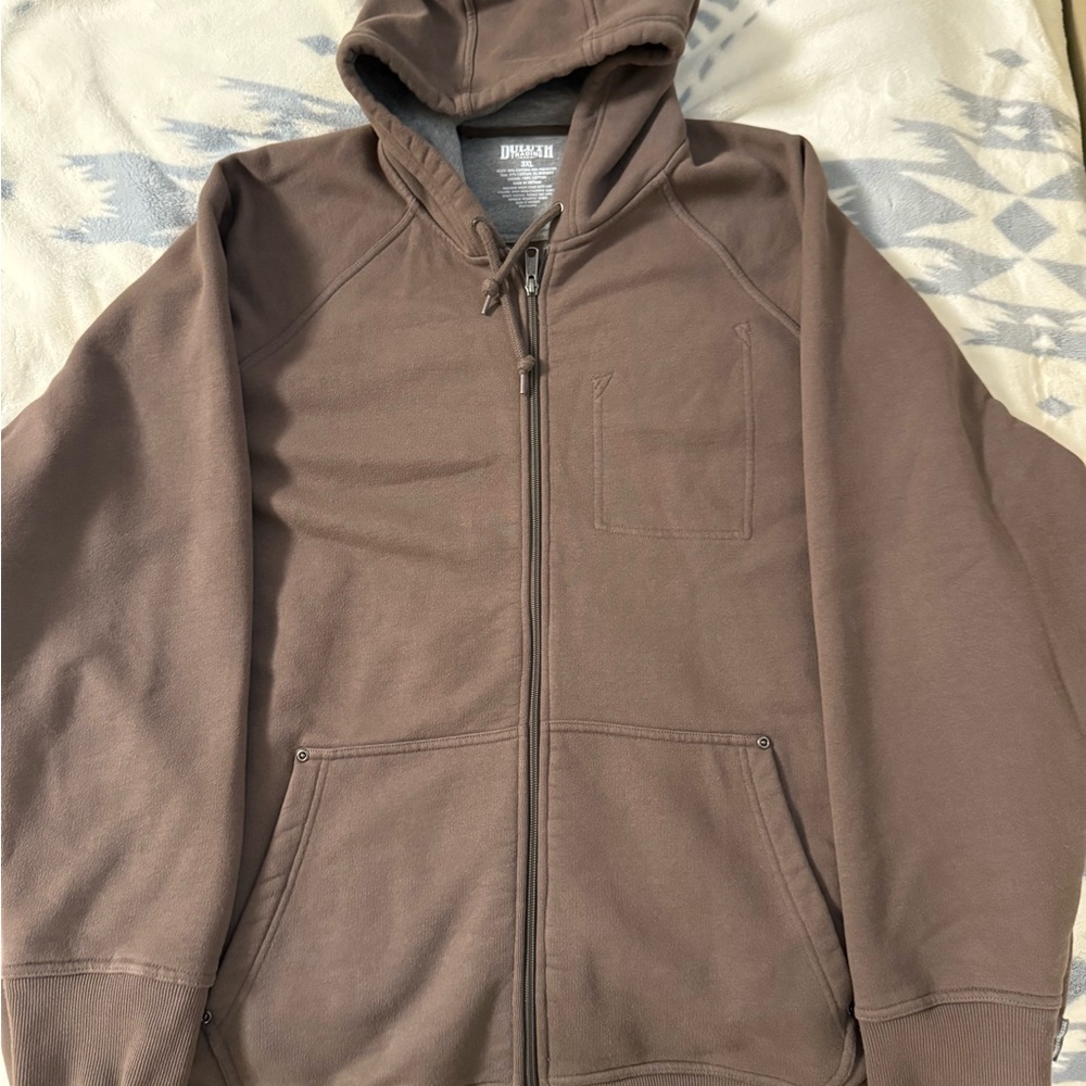 Duluth Trading Co Brown Men’s Full-Zip Hooded Sweatshirt